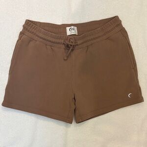 ZYIA Cozy Tan Drawstring Athletic sweatshorts Shorts — Women